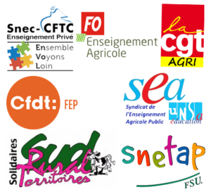 Snetap, CGT Agri, Sud Rural, SEA UNSA, CFDT FEP, Snec CFTC